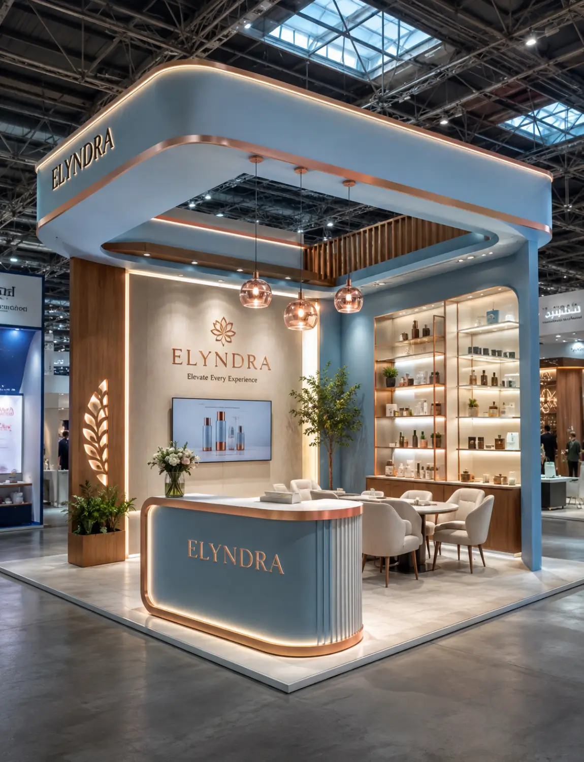 Our Munich Exhibition Booth Design for Visibility, Meetings and Hospitality _